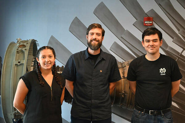 NDTL Propulsion & Power team welcomes new team members. From left to right: Maricela Navarro, Benjamin Riggles, and Rio Larsen.